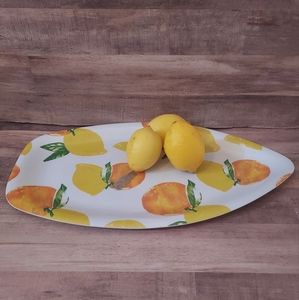 🍋 Lemons Oranges Fruit & Vegetable Kitchen Plate Tray Serving Platter NEW 🍋
